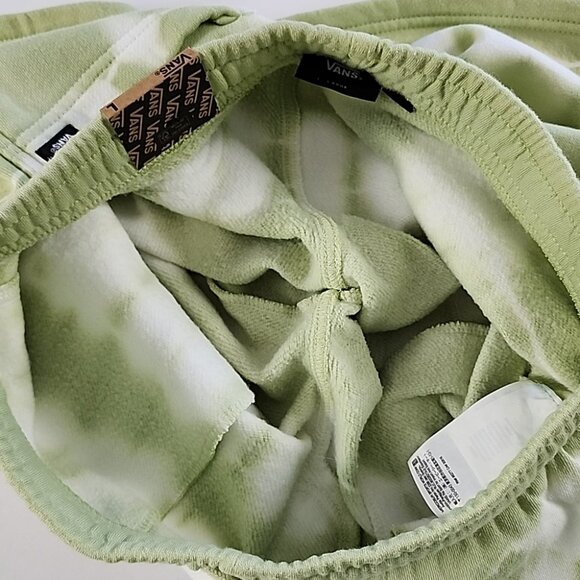 VANS 1966 Big Kids Youth Mind Fleece Short Celadon Green White Tie Dye Size L - Picture 7 of 14